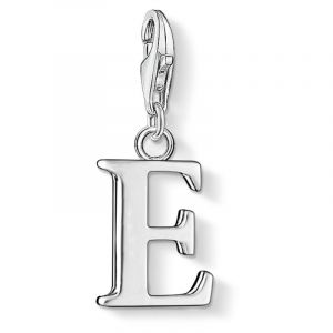 Thomas Sabo Femmes-Pendentif charm Lettre E Charm Club Argent Sterling 925 0179-001-12