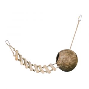 Nid pour oiseaux en noix de coco avec échelle Nobby Pet
