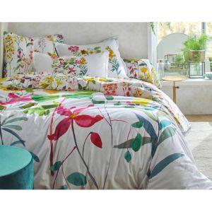 Taie d'oreiller EULALY blanche en coton