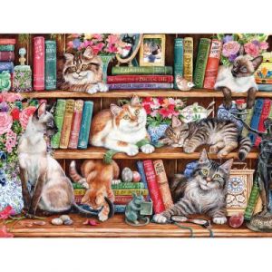 Gibsons Puzzle 1000 pièces : Le Chat de retour dans les livres