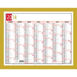 Image de Exacompta 34101E - Calendrier de banque 7 mois année 2011 (43 x 55 cm)