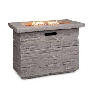 Blumfeldt Chauffage à gaz - Anafi - 40.000BTU/13kW - Couverture Brûleur en acier inoxydable - Gris clair