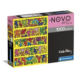 Image de Clementoni- Novo Art Series Keith Haring-1000 Pi&egrave;ces-Puzzle, Divertissement pour Adultes-Fabriqu&eacute; en Italie, 39755