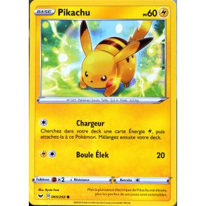 Carte Pok&eacute;mon 065/202 Pikachu 60 Pv Eb01 - Ep&eacute;e Et Bouclier 1 Neuf Fr