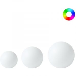 Beliani Lot de 3 lampes boules LED solaires pour l'extérieur LOBAINA Avec télécommande Blanc