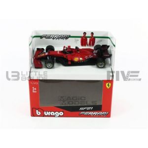 Image de Bburago Voiture Miniature de Collection 1-43 - FERRARI SF21 - Sainz 2021 - Red - 36829S