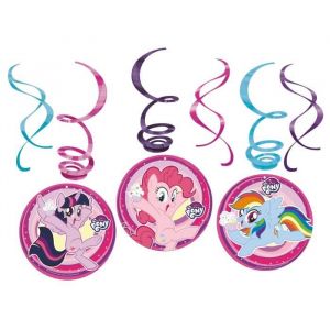 Amscan 6 Suspensions en spirales My Little Pony Taille unique