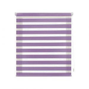 Blindecor Indus Store jour nuit sans percage | Couleur Lilas 52 x 180 cm (L x H) | Taille du tissu 49 x 175 cm | Store enroleur fixation avec ou sans perçage