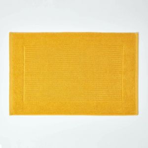 Tapis de Bain Uni 100% Coton Ocre - Homescapes
