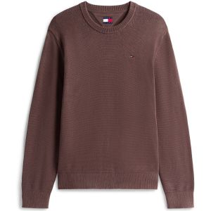Tommy Jeans TJM Slim ESS Sweater EXT DM0DM21787 Pull pour Homme, Marron (Noyer Noir), M, Marron (Noyer Noir), M