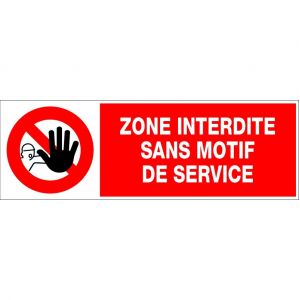 Novap Rectangles d'interdiction rouges - 450x150 mm - Zone interdite