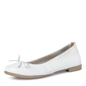 Marco Tozzi 2-2-22100-28 Damen Leder Ballerina, Ballerines Femme, Blanc, 38 EU