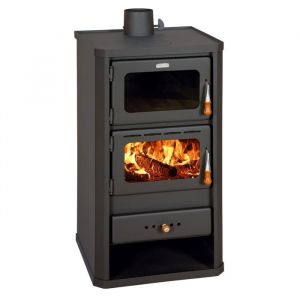 Poêle à Bois avec Four Prity FM 12.1 kW - Graphite Noir - Eco Design 2022 - 68m² - Classe A