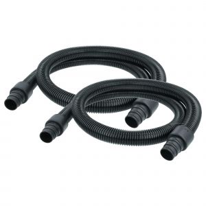 Vhbw 2x Tuyau flexible universelle pour aspirateurs courants - 2 m noir, avec raccord circulaire 32mm / 35 mm / 38 mm