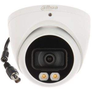 Image de Dahua Caméra dôme Eyeball 5 MP fixe IR 40 m Full-Color - DH-HAC-HDW1509TP-A-LED-0280B-S2 - Blanc