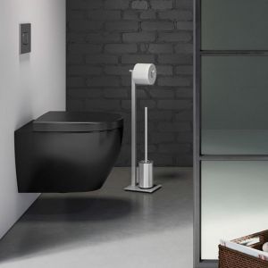 Zack Carvo Serviteur toilette 15x71.8x18cm Inox mat satin - Inox