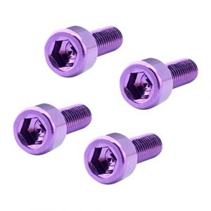 Image de MagiDeal 4pcs INOX Vis Douille pour Porte-bidon Vélo Support Cage de Bouteille d'eau Pratique - Violet, comme décrit