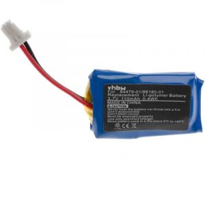 Vhbw Batterie remplacement pour Plantronics 84479-01, 86180-01 pour casque et écouteurs sans fil (110mAh, 3,7V, Li-polymère)