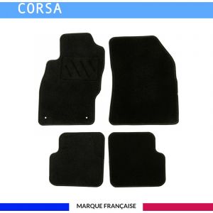 Autosweet - Tapis de voiture - Sur Mesure pour corsa (2014 - 2019) - 4 pi&egrave;ces - Tapis de sol antid&eacute;rapant pour automobile