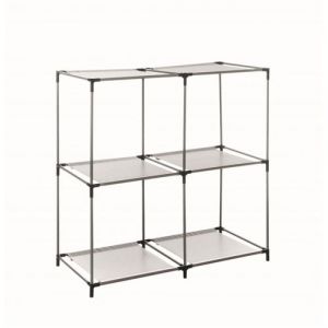 Cube 4 casiers - 34,5 x 68,5 x 70 cm - Gris