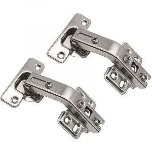 SNQ - Armoire de cuisine &agrave; Angle de 135 degr&eacute;s, armoire pliante, charni&egrave;re de porte pliante et combinaison de vis (2 pi&egrave;ces argent&eacute;es)