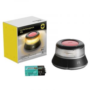 ZTE Balise d'urgence E1 V16 Homologada DGT Geolocalis&eacute;e Base Magn&eacute;tique Ambre