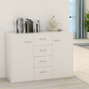 Image de VidaXL Buffet Blanc 88x30x65 cm Aggloméré