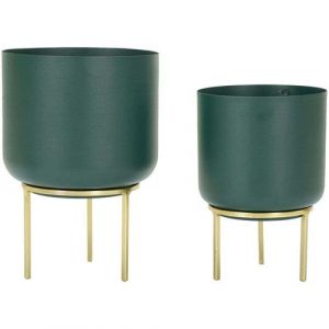 Mauro Ferretti - Set de 2 cache-pots en métal coloré Grent sour