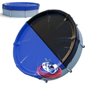 Arebos Couverture de piscine ronde Ø 520 cm (pour bassins de 420 à 460 cm )