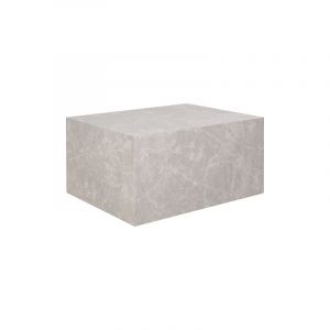 Vast-table basse d&eacute;cor marbre beige 60x80 cm