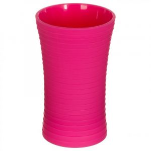 Image de Gobelet Salle de Bain "Strié" 11cm Fuchsia Prix