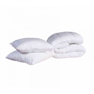 Image de Someo Pack couette mi-saison 300g et oreiller éco naturel moelleux enveloppe coton bio 240x220