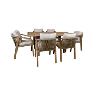 Now's Home Ensemble de jardin en bois d'acacia SAONA