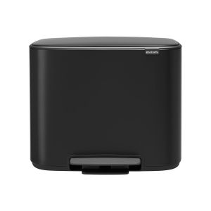 Brabantia 121104 - Poubelle Bo Pedal Bin, 3 x 11 litres, Noir mat