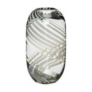 Vase en verre gris motif tourbillon 3L Swirl - Hübsch