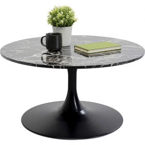 Kare Design Table basse Schickeria effet marbre noir 80cm