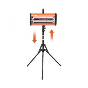 Image de Lampe Chauffante Infrarouge - VEVOR - 695 x 605 x 1970 mm Lampe polymérisation peinture infrarouge 2000 W chauffage séchage auto