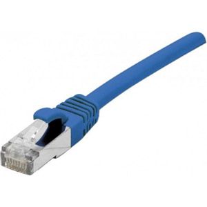 Image de Cordon patch RJ45 s/ftp sur cable cat 7 LS0H bleu - 0,5 m