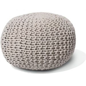 Beliani Pouf gris clair 40 x 25 cm CONRAD