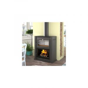 Fm Poêle à bois en acier avec four 11.5 Kw 1005x1155x550 mm HL-200