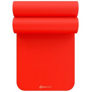 Image de Hop-Sport Tapis de fitness 190 x 60 x 1,5 cm, tapis de yoga - m&eacute;nageant les articulations & antid&eacute;rapant, tapis de pilates en mousse NBR avec sangle de transport, Lune rouge