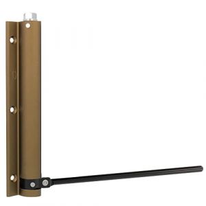 Amig - Verrou à ressort en aluminium avec bras en acier inoxydable Mod. 200 | 190 x 180 mm | Régule la puissance de fermeture des portes lumineuses | 40 kg maximum | Finition bronze