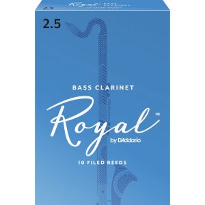 Rico Anches Royal pour clarinette basse, force 2.5, pack de 10