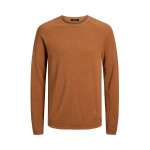 Image de Jack & Jones NOS Jjehill Knit Crew Neck Noos Pull, Rouge (Umber Detail: Twisted with Meerkat), Medium Homme