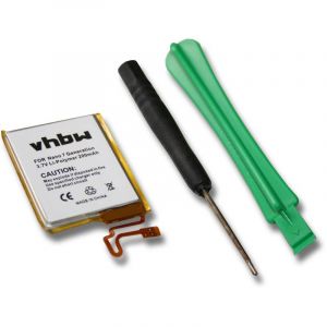 Vhbw Batterie de secours pour Apple iPod Nano 7&egrave;me g&eacute;n&eacute;ration - Remplace : 616-0639 - Technologie : Li-Polymer - Capacit&eacute; : 200mAh (3.&hellip;