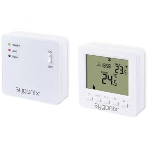 Sygonix Thermostat sans fil - Montage apparent - Programme hebdomadaire - Blanc