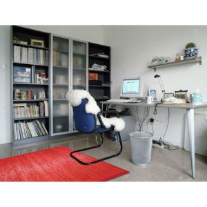 The Deco Factory Tapis en bambou larges lattes et ganse rouge 160x230