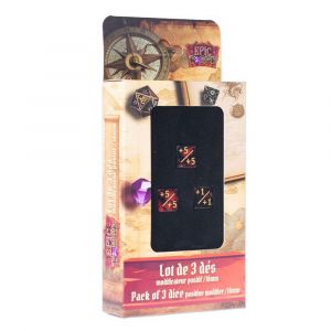 Trade Invaders Epic Forge Lot de 3 dés modificateur Positif- 16mm- Rouge et Noir