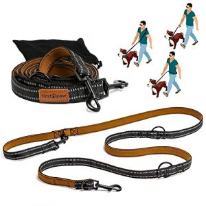 Image de Laisse d'éducation multifonctionnelle pour chien 2 mètres Firstpaw Laisse mains libres Formation Longe pour chiens Noir Noir