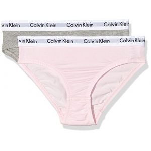 Calvin Klein Slips Jeans G80G895000 2 PA BIKINI Gris - Taille 9 ans,10 / 12 ans,13 ans